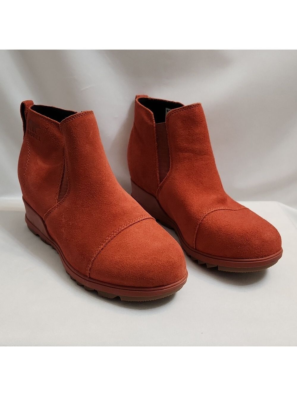 Sorel Evie Pull-on Suede Waterproof Orange  Ankle Boots (W Size 9) - Picture 4 of 15